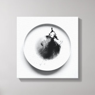 Impressão Em Tela Textura monocromática em café abstrato art 13