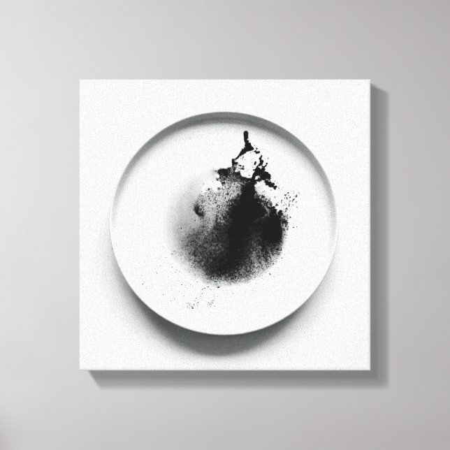 Impressão Em Tela Textura monocromática em café abstrato art 13 (Frente)