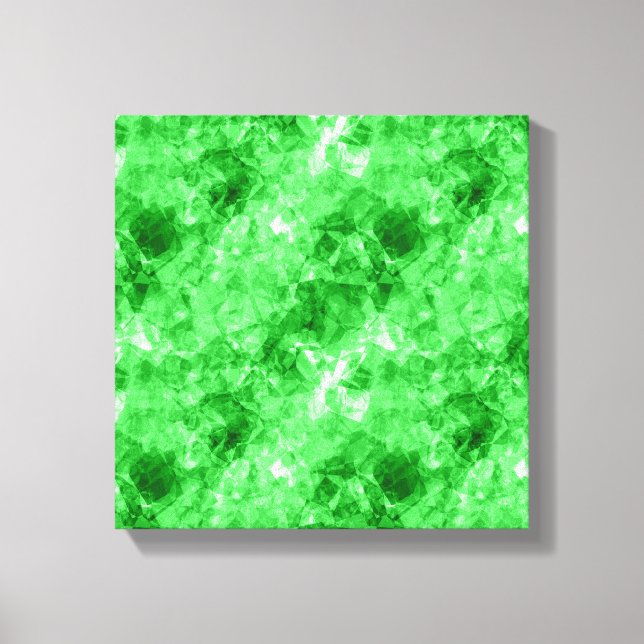 Impressão Em Tela Textura Verde Amassada (Frente)