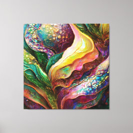 Impressão Em Tela Texturas Douradas e Abstrato