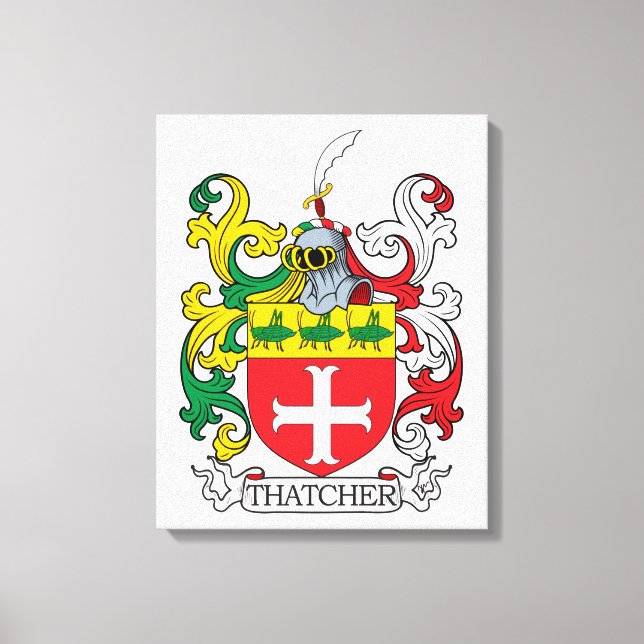 Impressão Em Tela Thatcher Family Crest (Frente)