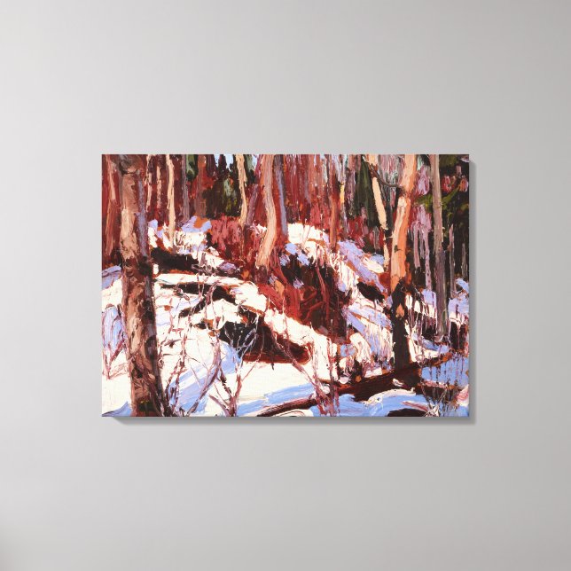 Impressão Em Tela Thaw in the Woods, belas artes por Tom Thomson (Frente)