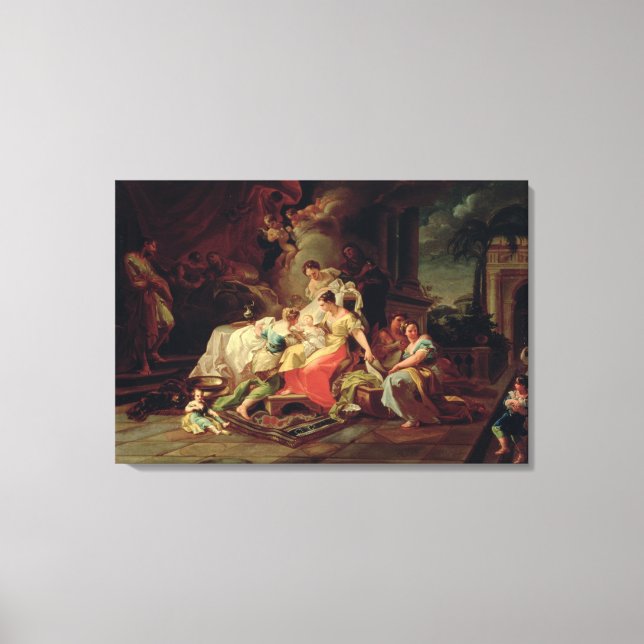 Impressão Em Tela The Birth of Mary, c.1753 (óleo na canvas) (Frente)