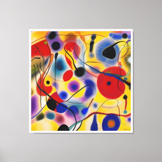 Impressão Em Tela The Blue 10 Abstract Meets Red 6 (Frente)