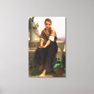 Impressão Em Tela The Broken Pitcher por William-Adolphe Bouguereau