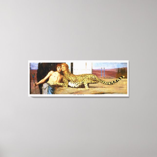 Impressão Em Tela The Caresses - Fernand Khnopff 1896 (Frente)