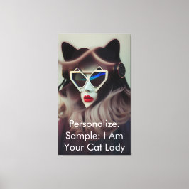 Impressão Em Tela The Cat Lady (Customizable)