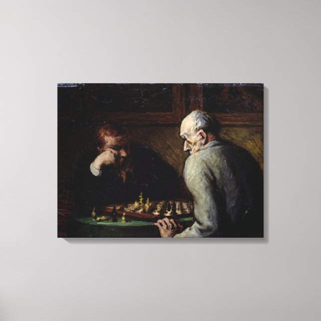 Impressão Em Tela The Chess Players, c.1863-67 (Frente)