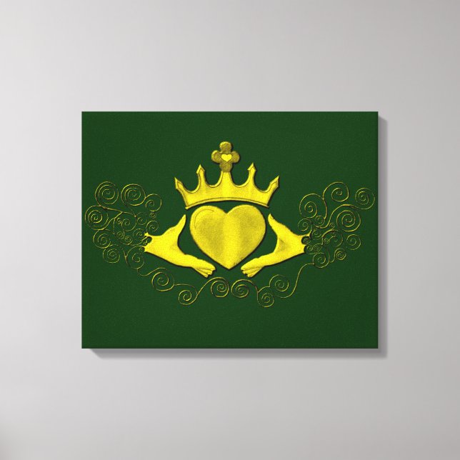 Impressão Em Tela The Claddagh (Dourado) (Frente)