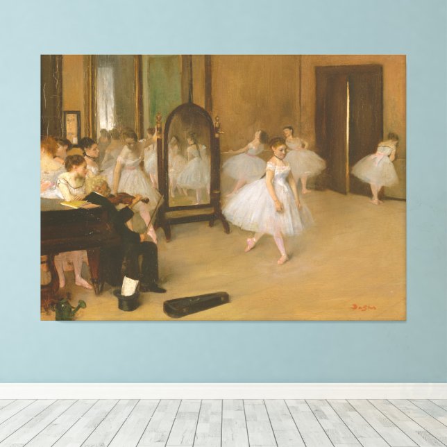 Impressão Em Tela The Dancing Class (1870) Edgar Degas (Insitu(piso de madeira))