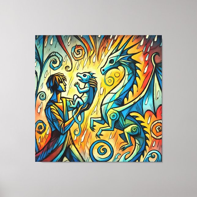 Impressão Em Tela  the dragon keeper (Frente)