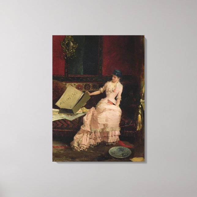 Impressão Em Tela The Elegant Connoisseur, 1883 (óleo na canvas) (Frente)