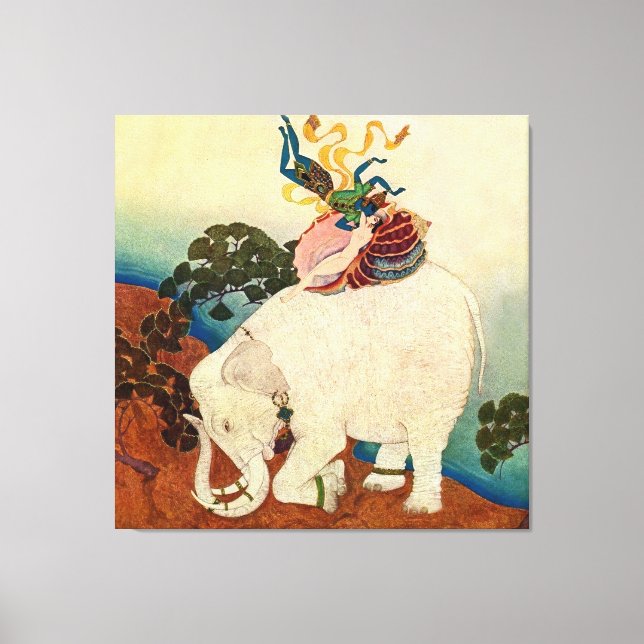 Impressão Em Tela "The Elephant Pearl" por Edmund Dulac (Frente)