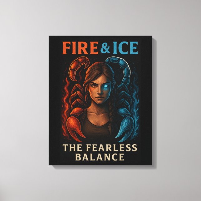 Impressão Em Tela The Fearless Balance — Red and Blue Power Poster (Frente)