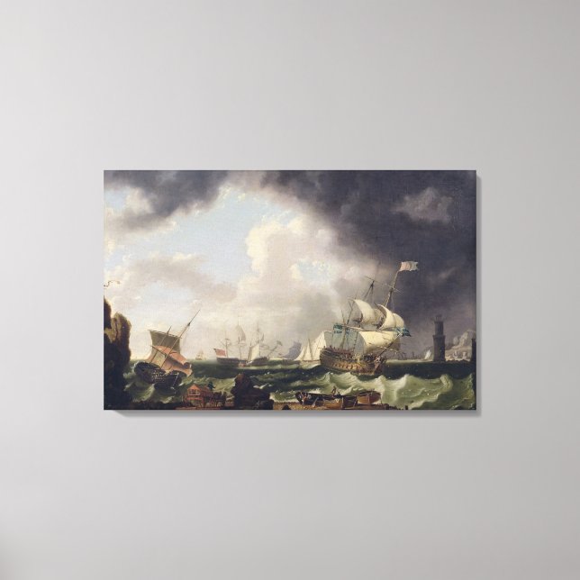 Impressão Em Tela The Fisheries, c.1764 (óleo na canvas) (Frente)