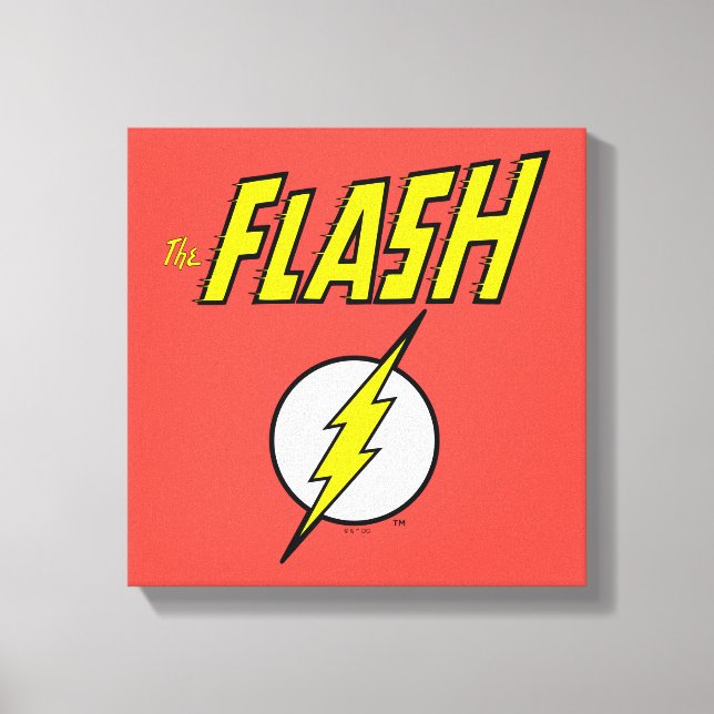 Impressão Em Tela The Flash Name & Lightning Bolt Logo (Frente)