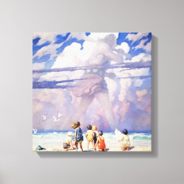 Impressão Em Tela "The Giant" Fairy Art do NC Wyeth (Frente)