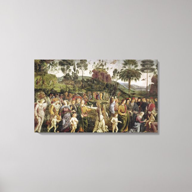 Impressão Em Tela The Journey of Moses, c.1481-83 (Frente)