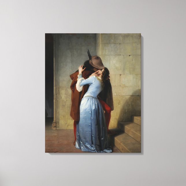 Impressão Em Tela The Kiss (por Francesco Hayez) (Frente)