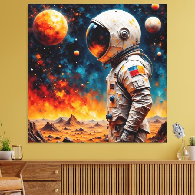 IMPRESSÃO EM TELA THE NEW WORLD MAN (Insitu(Sala de estar))