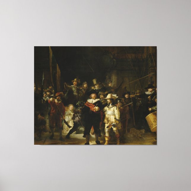 Impressão Em Tela The Night Watch, Rembrandt van Rijn (Frente)