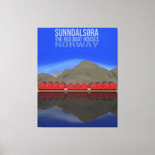 Impressão Em Tela The Red Boat Houses Sunndalsøra Noruega