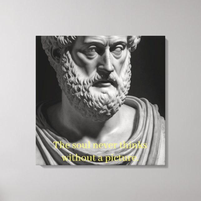Impressão Em Tela The Soul never thinks without a Picture (Frente)