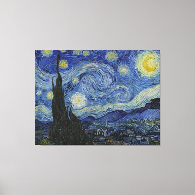 Impressão Em Tela The Starry Night - Van Gogh (1888) (Frente)