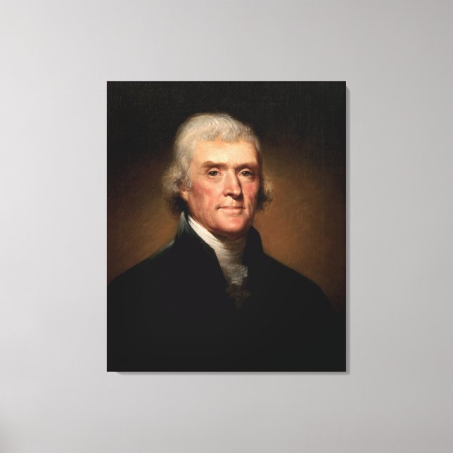 Impressão Em Tela THOMAS JEFFERSON Retrato de Rembrandt Peale (Frente)