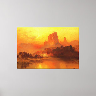 Impressão Em Tela THOMAS MORAN - A HORA DO OURO - 1875 - Luminismo -