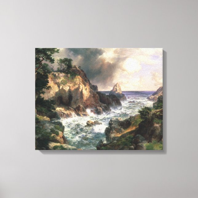 Impressão Em Tela Thomas Moran - Point Lobos, Monterey, Califórnia (Frente)