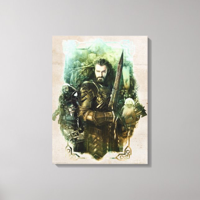 Impressão Em Tela THORIN OAKENSHIELD™, Dwalin, & gráfico de Balin (Frente)