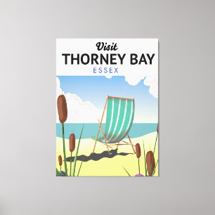 Impressão Em Tela Thorney Bay, Essex, cartaz de viagem para a costa