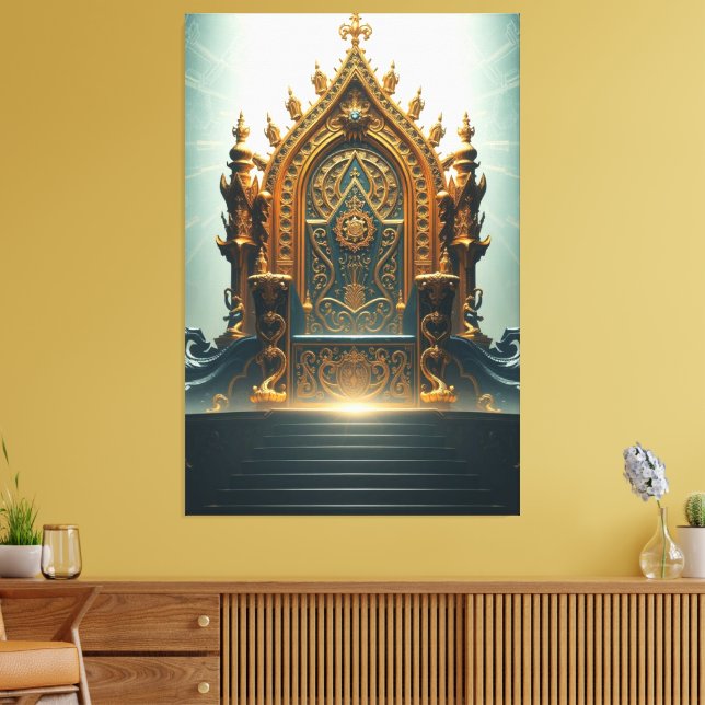 Impressão Em Tela „Thron der Götter – Sitz der himmlischen Macht“ (Insitu(Sala de estar))