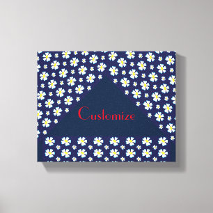 Impressão Em Tela Thunder_Cove do Padrão de Flor Branco