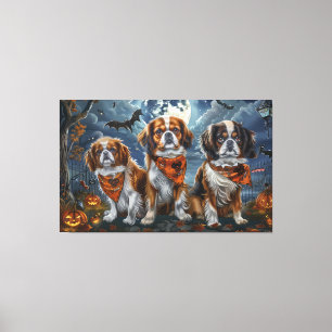 Impressão Em Tela Tibetan Spaniel Halloween Assustador 