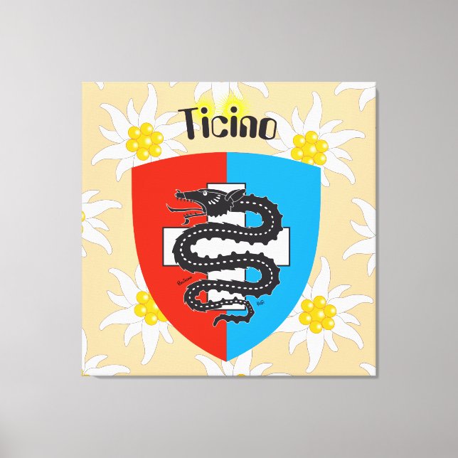 Impressão Em Tela Ticino Suíça Suisse Svizzera Svizra linho (Frente)