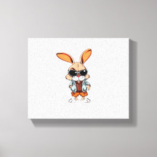 Impressão Em Tela Tie-Dye rabbit bunny Peace Sign Hippie