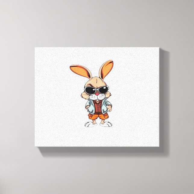 Impressão Em Tela Tie-Dye rabbit bunny Peace Sign Hippie  (Frente)