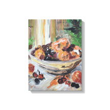 Tigela de Pêssegos e Cerejas Frescas Natureza Mort