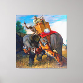 Impressão Em Tela Tiger Hunting Briton Rivière 1920