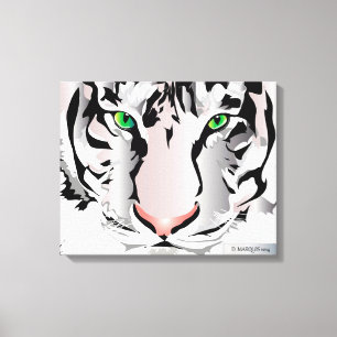 Impressão Em Tela TIGER ON CANVAS-WHITE 20 "x 16"