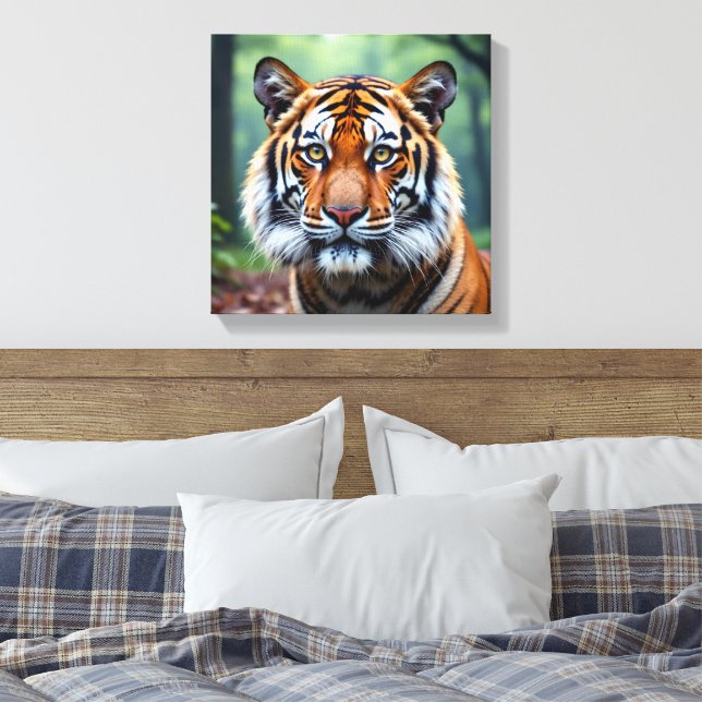 Impressão Em Tela Tigre (Insitu(Quarto))