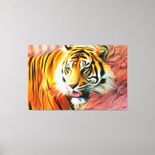 Impressão Em Tela Tigre
