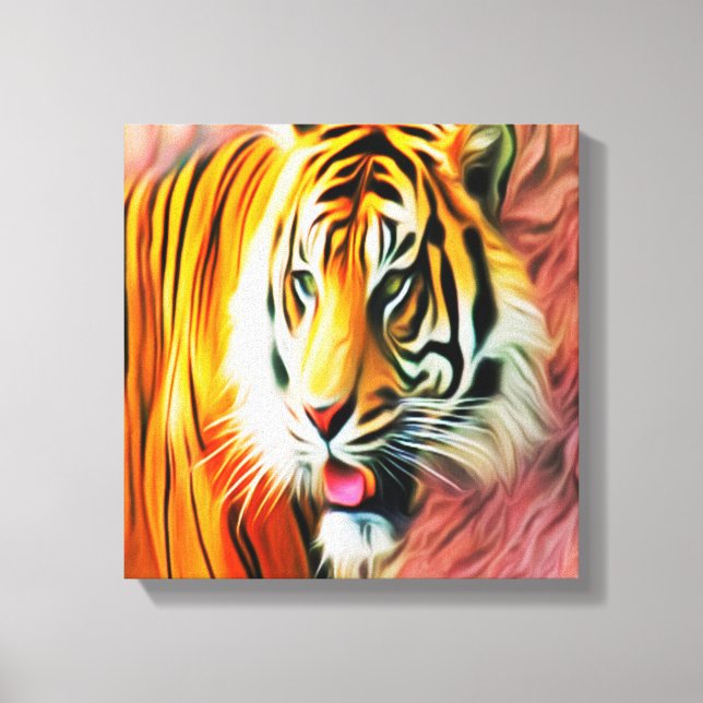 Impressão Em Tela Tigre (Frente)