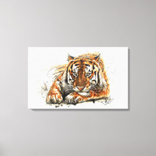 Impressão Em Tela Tigre