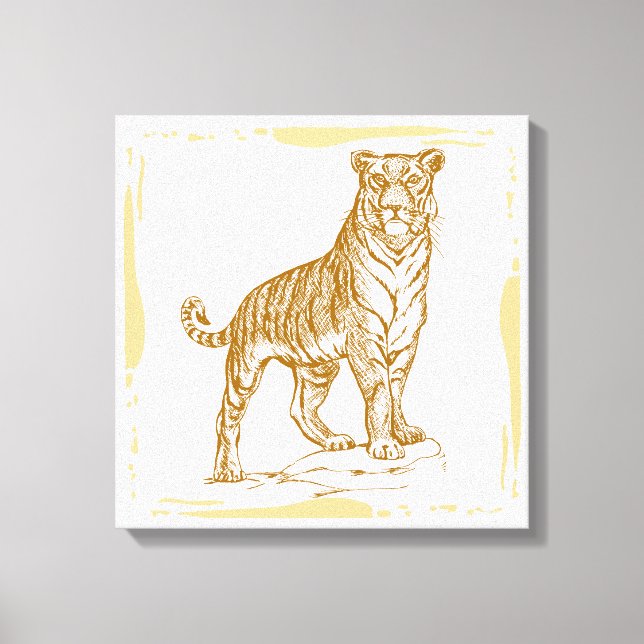 Impressão Em Tela Tigre (Frente)