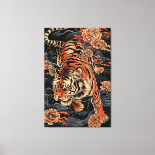 Impressão Em Tela Tigre Asiático