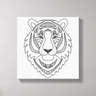 Impressão Em Tela Tigre branco inspirado 6