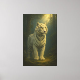 Impressão Em Tela Tigre Branco Majestoso – Arte Premium em Tela